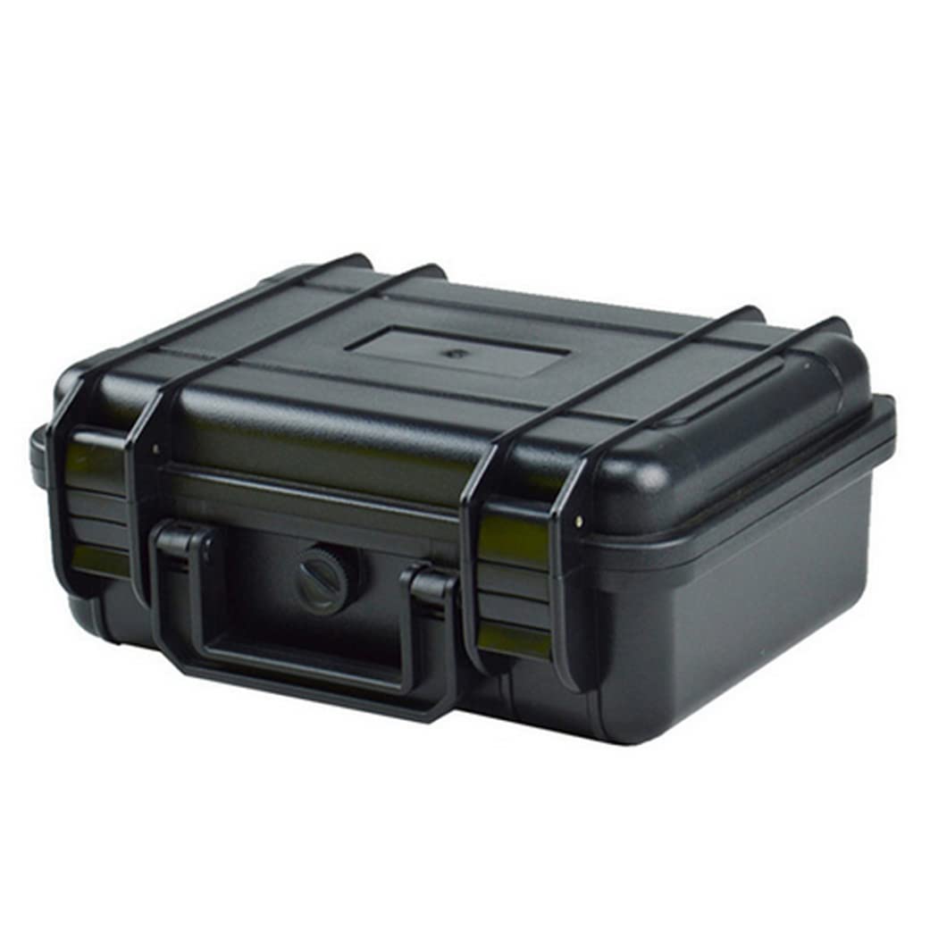 AIJUZIJIE Waterproof Shockproof Airtight Plastic Storage Box - Outdoor Survival Gear, Tool Organizer, Camping & Emergency Supplies Container (Black)