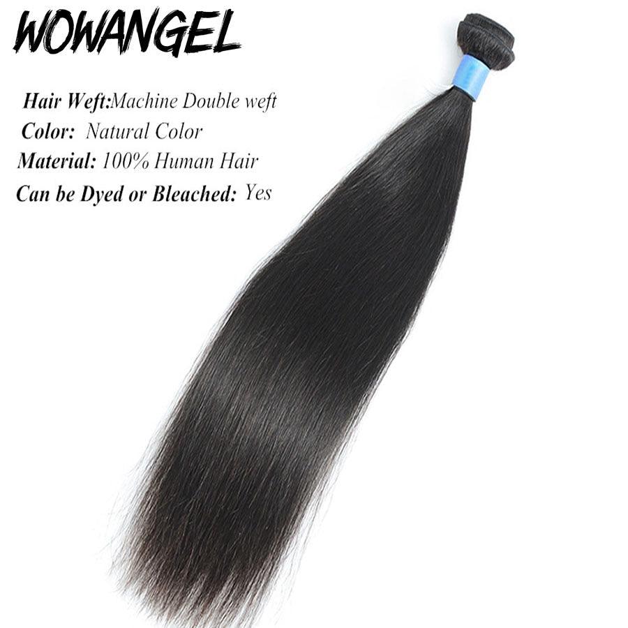 WOWANGEL 3-Piece Bundles Deal - 100% Human Hair Weaves in Loose Wave, Water Wave, Kinky Straight & Cambodian Curl Styles | Perfect for Sew-Ins, Wigs & Natural-Looking Hairstyles