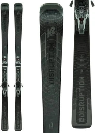 2021 K2 Disruption 74 MTI Skis with MXC 12 Bindings - All-Mountain Performance for Powder, Groomers & Park Riding