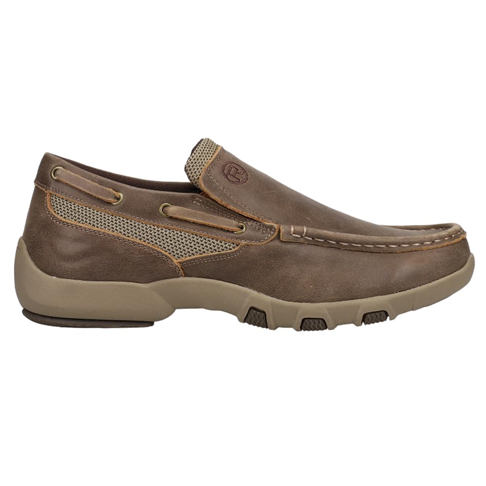 ROPER Men's Slip-On Casual Shoes - Comfortable Brown Docks Shoes for Walking, Travel & Everyday Wear