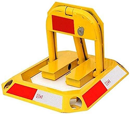 Heavy Duty Parking Lock - Anti-Theft Parking Barrier & Bollard for Securing Car Spaces - Thick Crash-Proof Star Anise Design, No Drilling Required (Perfect for Residential Driveways, Commercial Lots & Private Parking Enforcement)