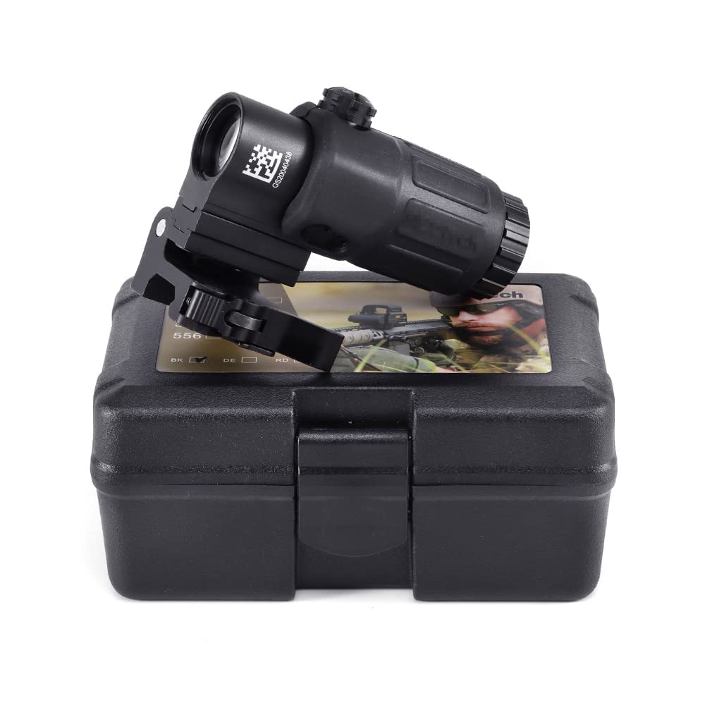 3X Magnifier with Flip Adjustment & Quick Detach QD Mount - Tactical Rifle Scope Accessory for Hunting, Shooting & Airsoft | G33 Magnifying Glass for Enhanced Target Acquisition