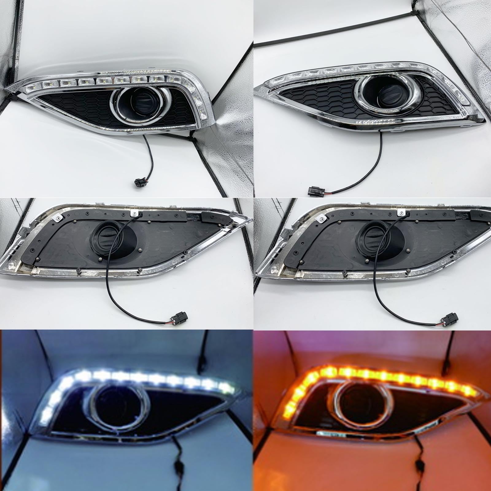 2012-2013 Honda CRV LED DRL Daytime Running Lights with Amber Turn Signal - Upgrade Your Car's Style & Safety for Daily Commute & Night Driving