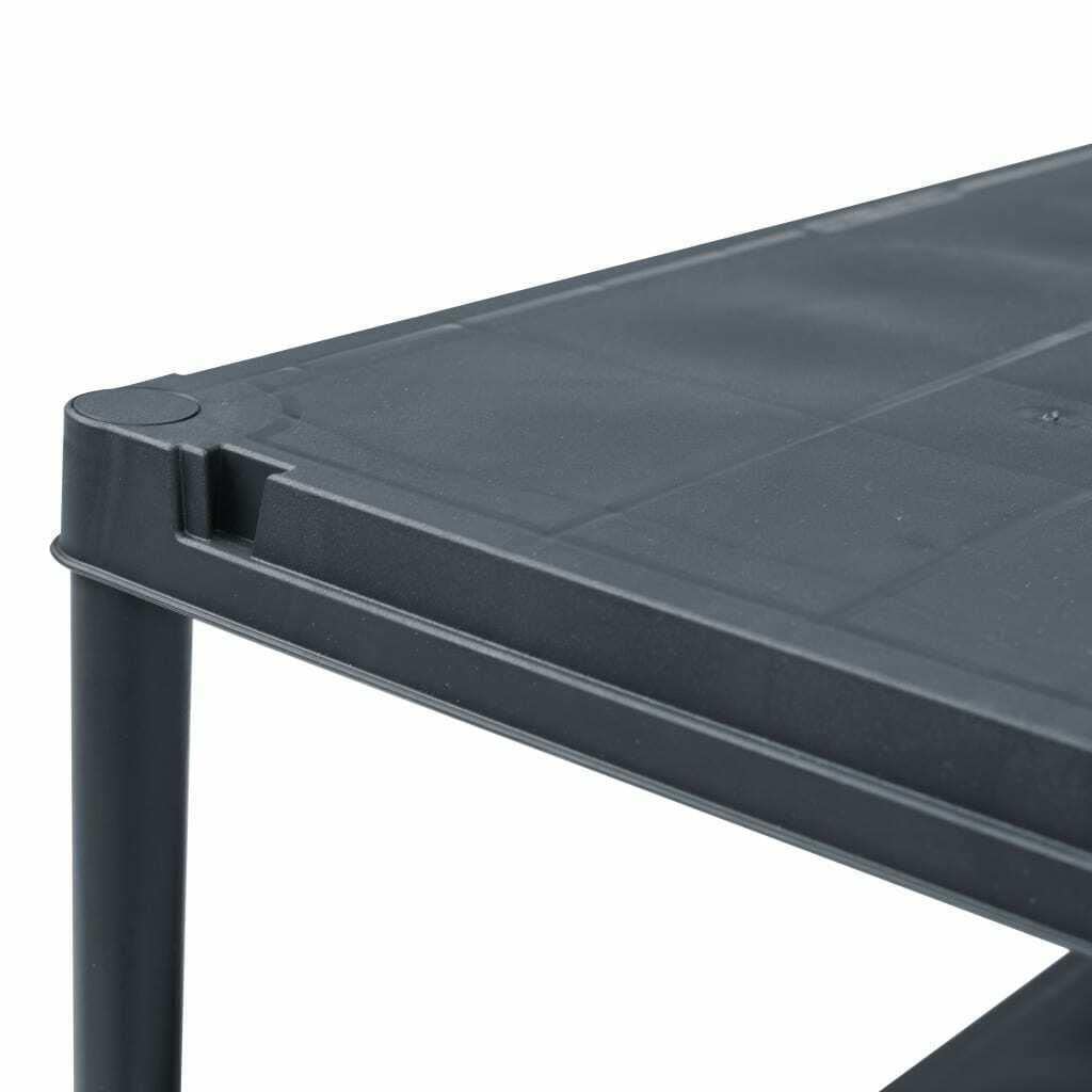 Heavy Duty Plastic Storage Shelf Rack - 220.5lb Capacity, 54.3