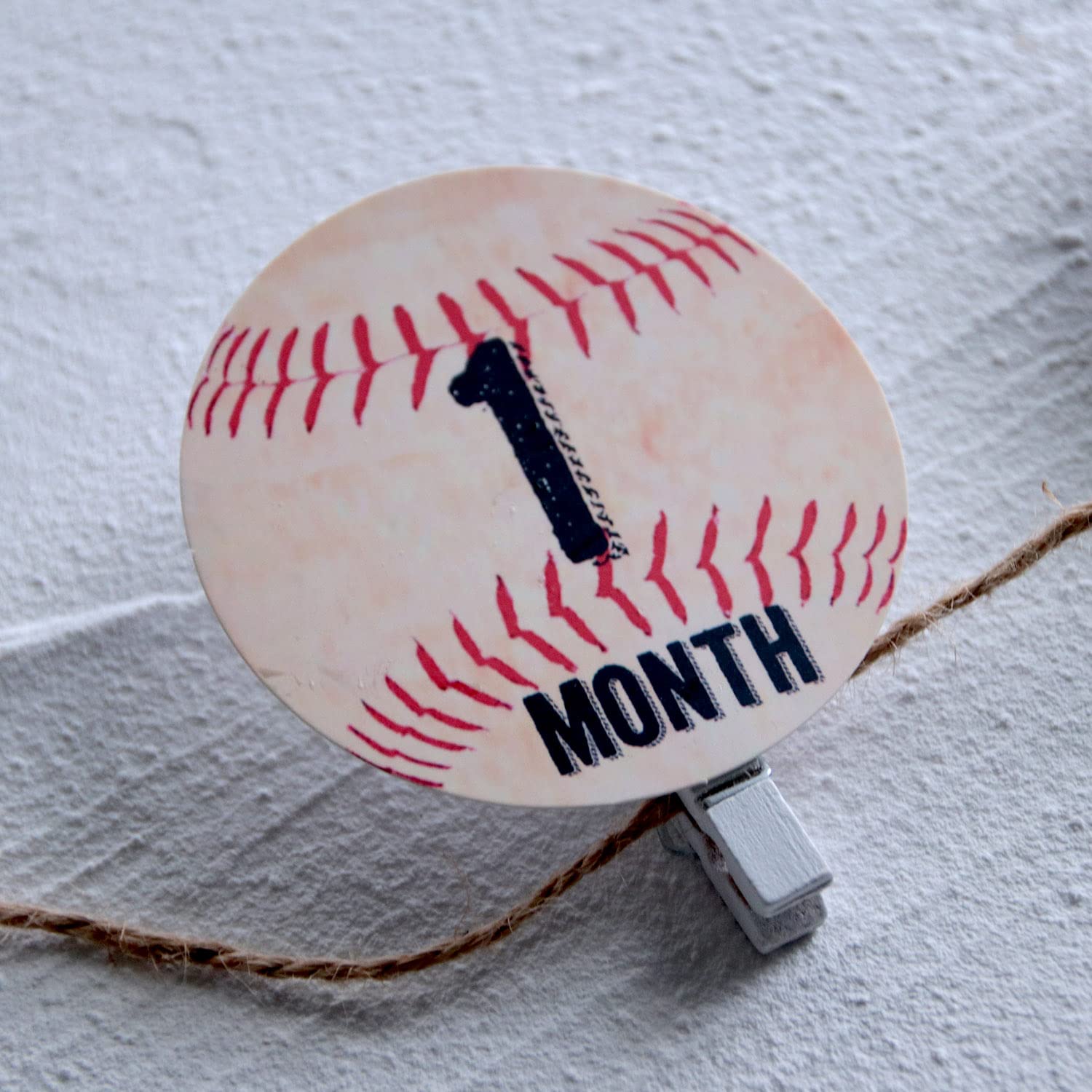 Baseball Birthday Decorations Set - Customizable Monthly Photo Banner for Baby's First Birthday & Baseball Theme Baby Shower - Perfect for Nursery Wall Decor and Baseball Party Backdrop