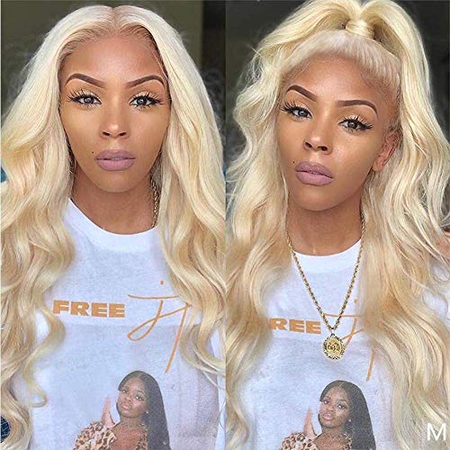 613 Blonde Lace Front Human Hair Wig - 16 Inch Pre-Plucked with Baby Hair, 13x4 Lace Frontal for Natural Look | Perfect for Cosplay, Daily Wear & Special Occasions