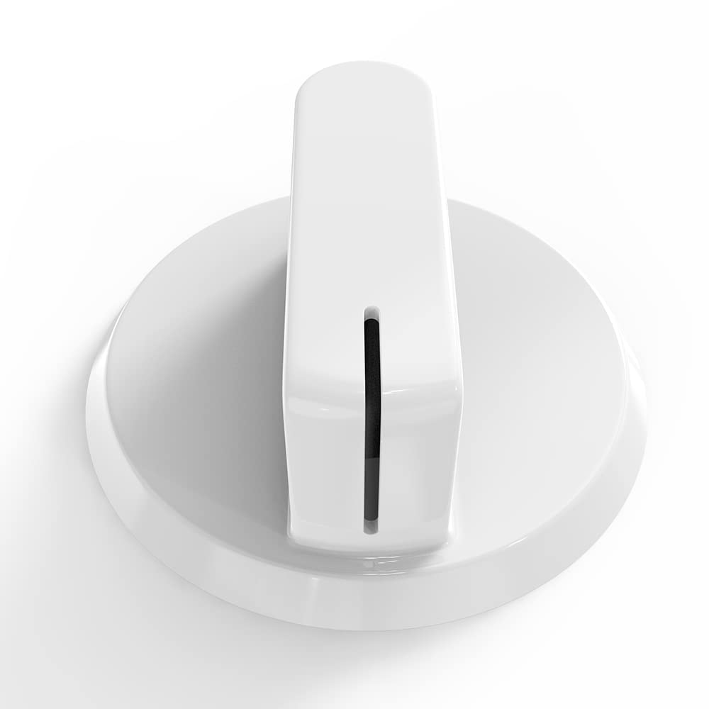 GE Dryer Timer Control Knob Assembly WE03X25285 - Replacement for AP6032623 & PS11763058 - Durable White Plastic Knob for GE Dryer Repair - Perfect for Home Laundry Room Maintenance