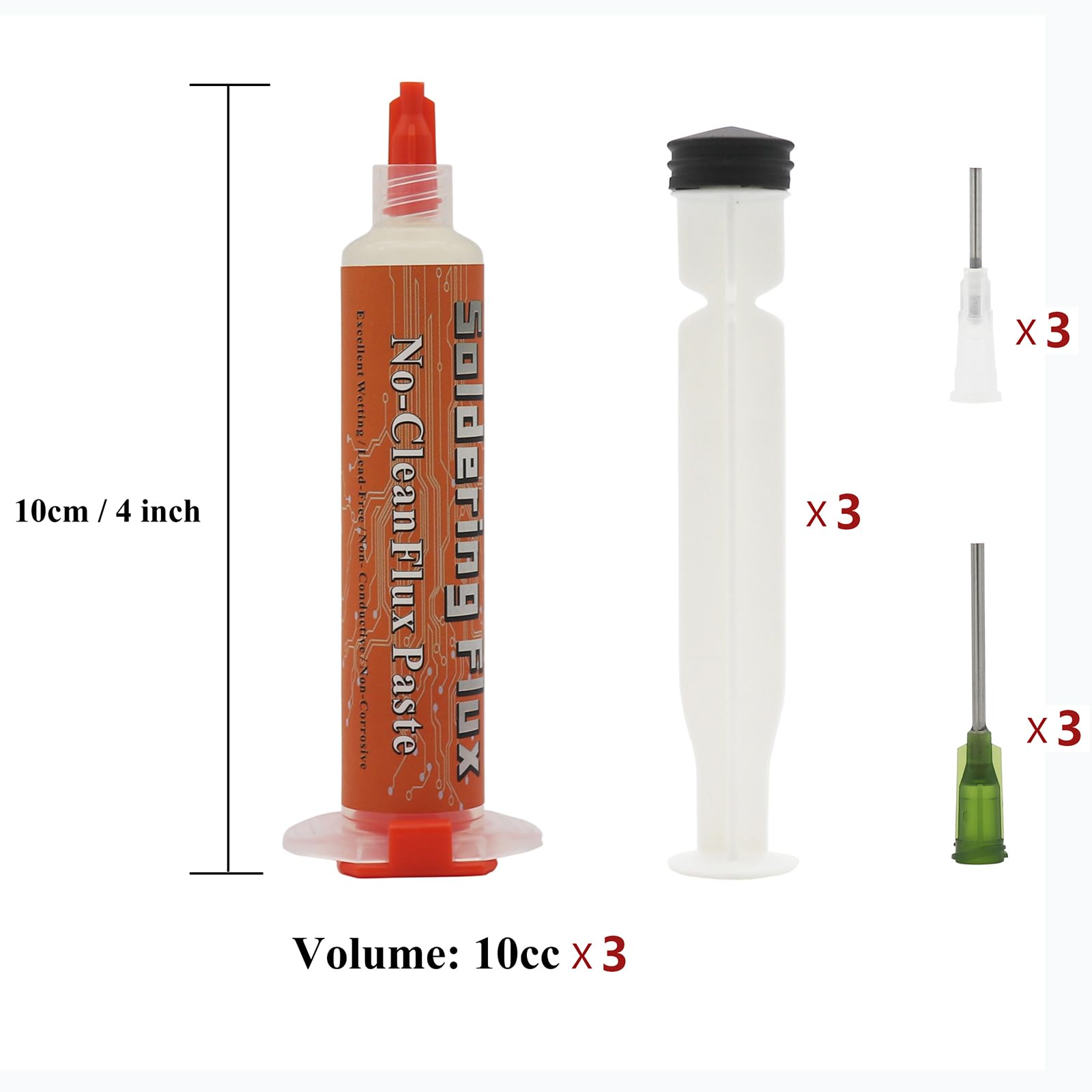 Lead-Free No Clean Soldering Flux Paste (30CC) - Rosin Flux for Circuit Boards & Electronics Soldering | Ideal for PCB Repair, DIY Projects & Professional Electronics Work