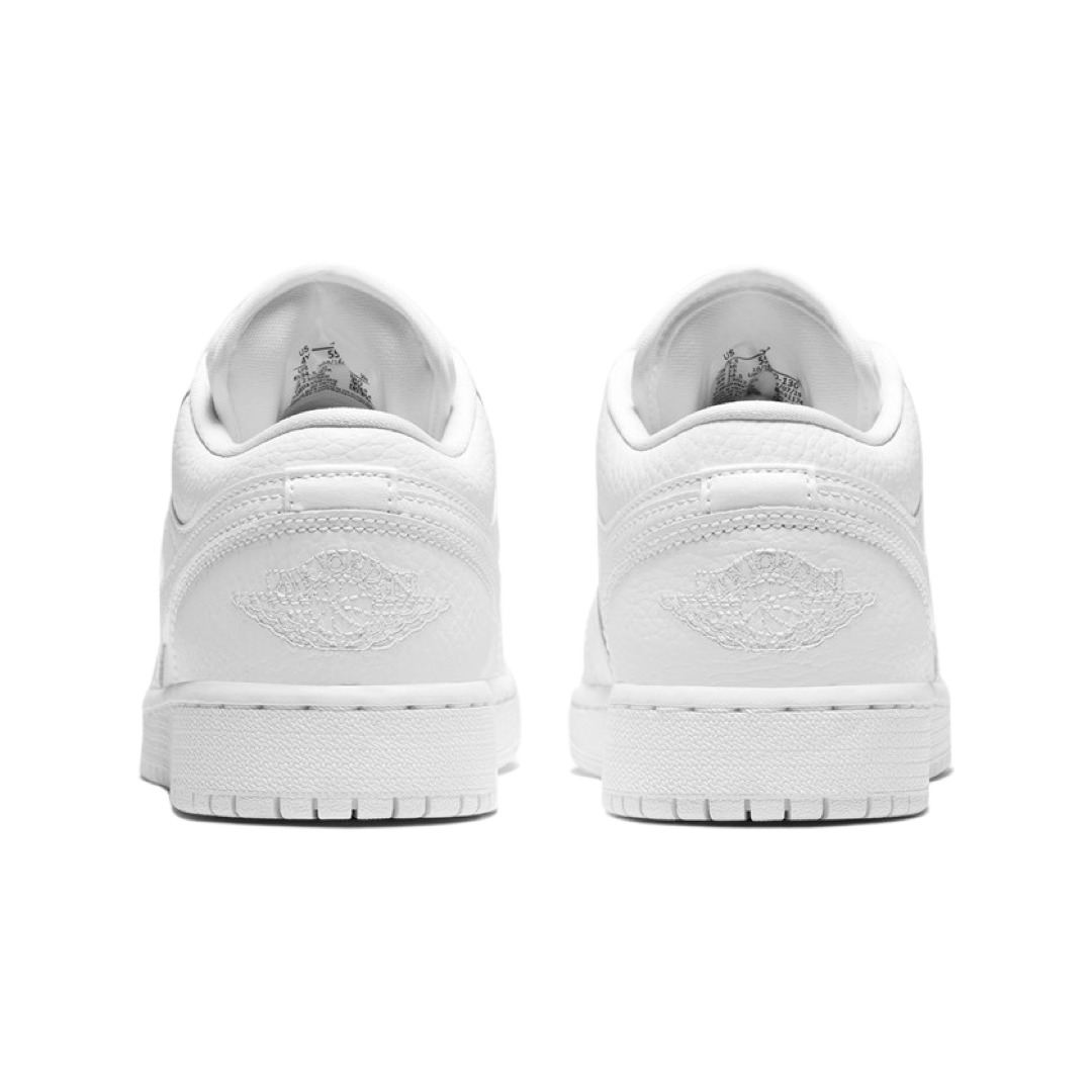 Air Jordan 1 Low GS Triple White Sneakers - Girls' Basketball Shoes for Casual Wear & Street Style