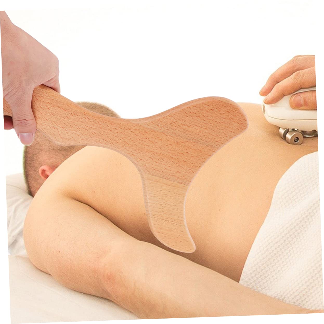 OHPHCALL 2-Pack Wooden Gua Sha Scraper Tools for Body Massage & Relaxation - Handheld Muscle Relief, DIY Body Scraping, and Household Use - Perfect for Pain Relief, Spa Days, and Self-Care Routines