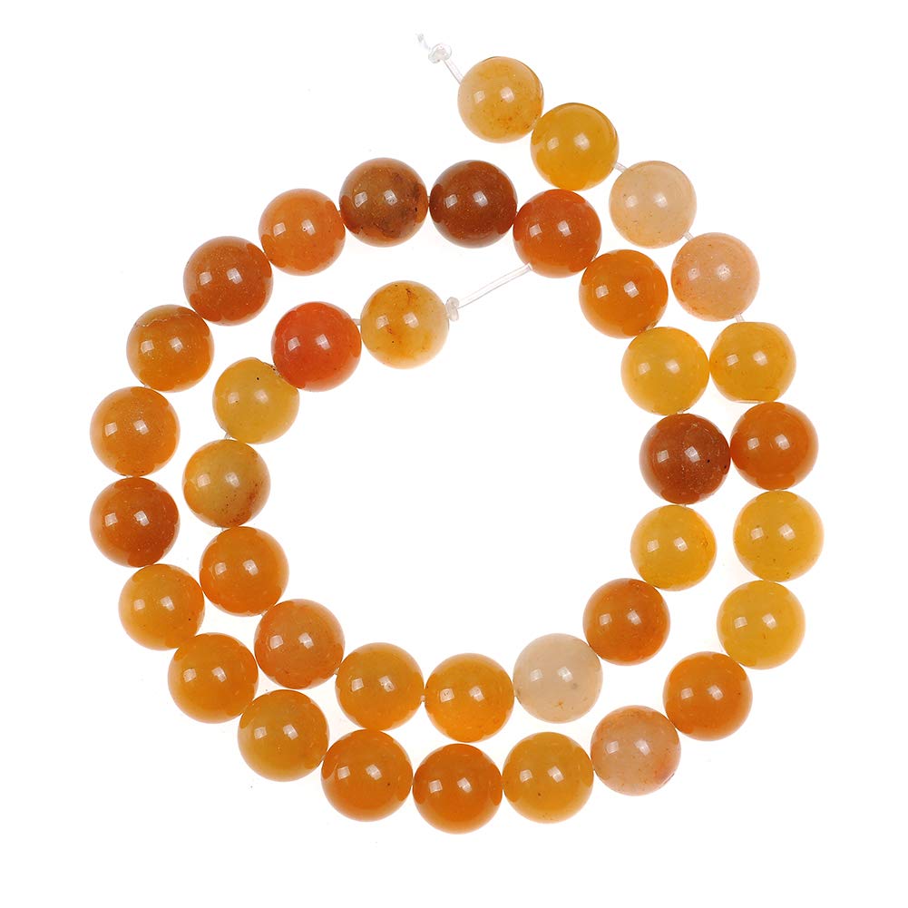 8mm Red Aventurine Beads for Jewelry Making - Natural Jasper Stone Beads for Bracelets & Necklaces (46pcs/Strand) - DIY Craft Supplies for Healing Crystal Jewelry & Spiritual Gifts