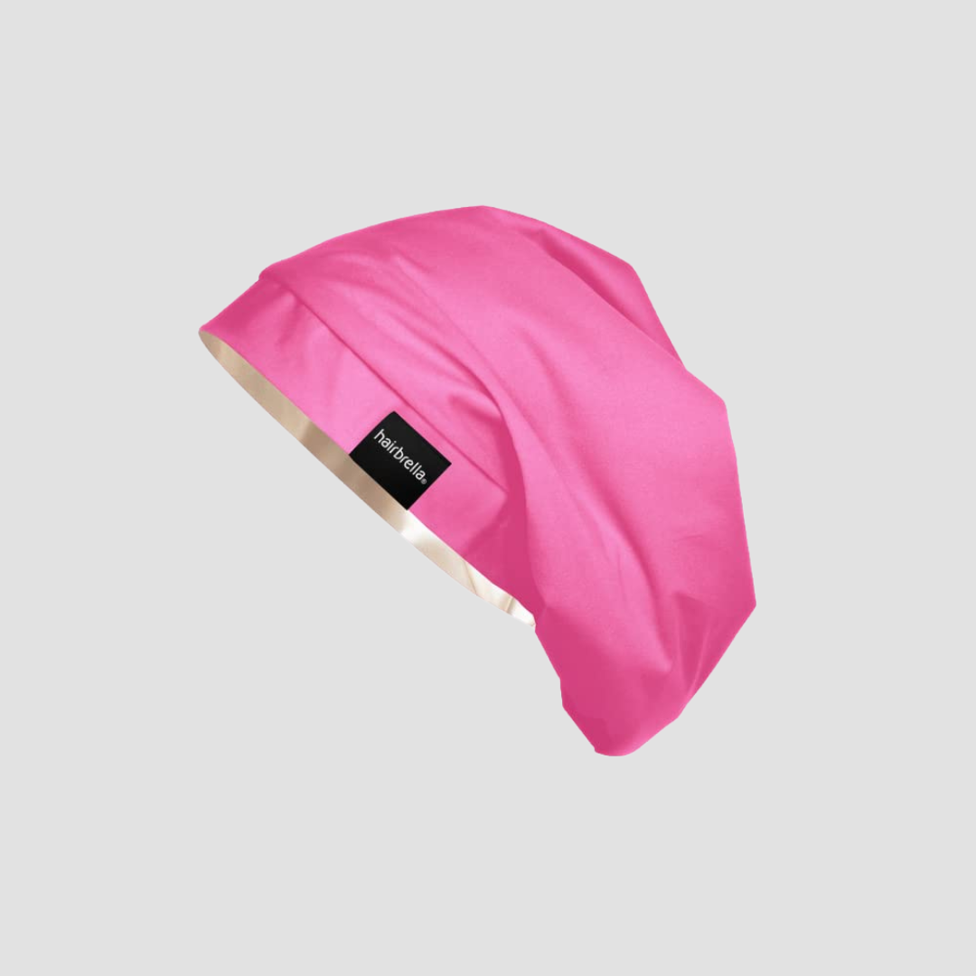 Satin Lined Sleep Cap for Natural Hair - Hairbrella Silk Bonnet for Curly & Afro Hair - Nighttime Hair Protection for Women & Men - Perfect for Bedtime & Travel