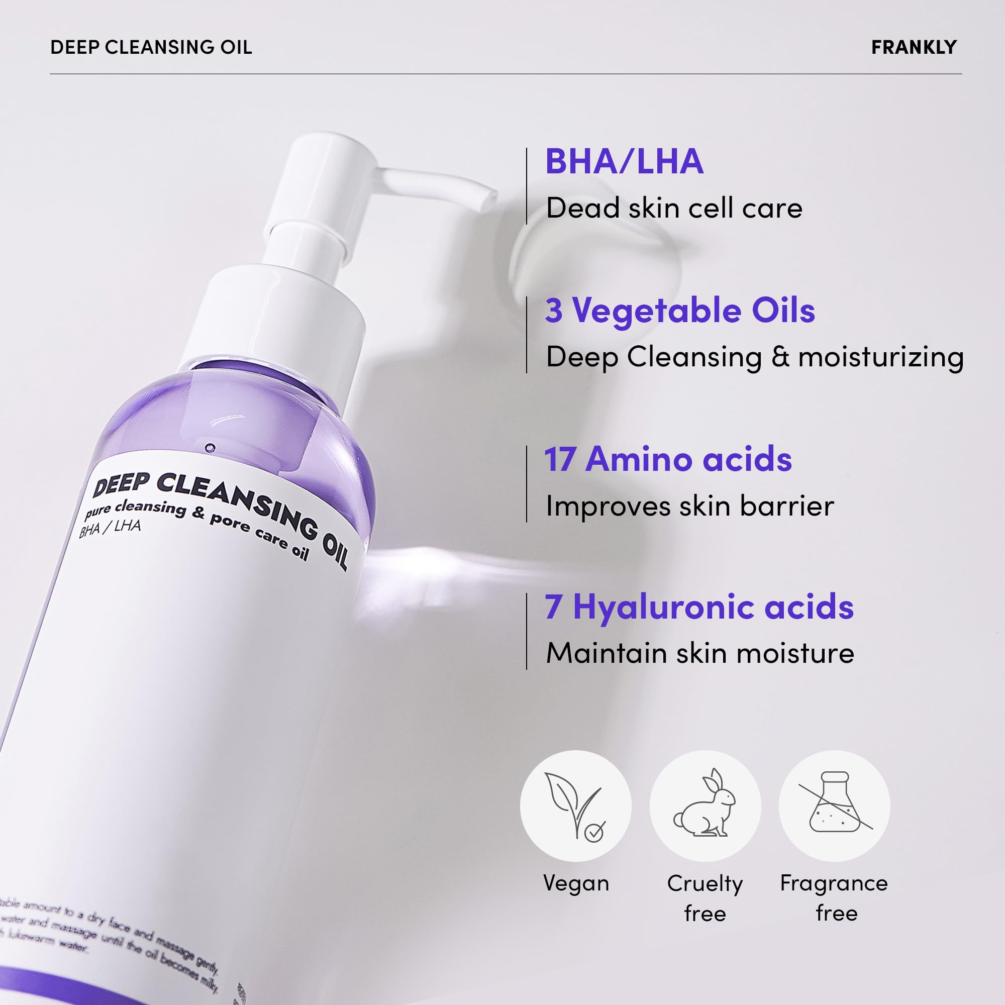Frankly Ultimate Pore Care Set Mega Jumbo - Deep Cleansing Oil, Closer Serum, AHA 8.05% Toner | BHA & LHA Pore Purifying Cleanser, Peptide Serum | Vegan, Cruelty-Free Skincare for Oily & Acne-Prone Skin | Perfect for Daily Face Cleansing & Pore Minimizing Routine