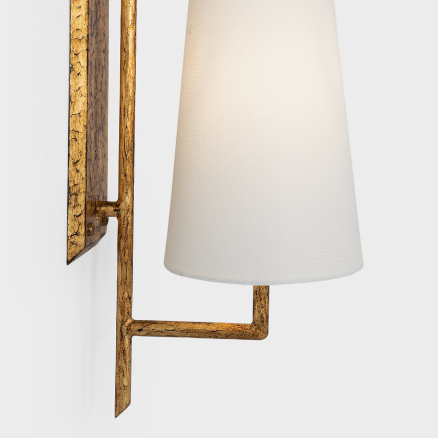 Addison Large Lone Sculpted Sconce Gild - Elegant Wall Lighting for Living Room, Bedroom & Dining Room Decor