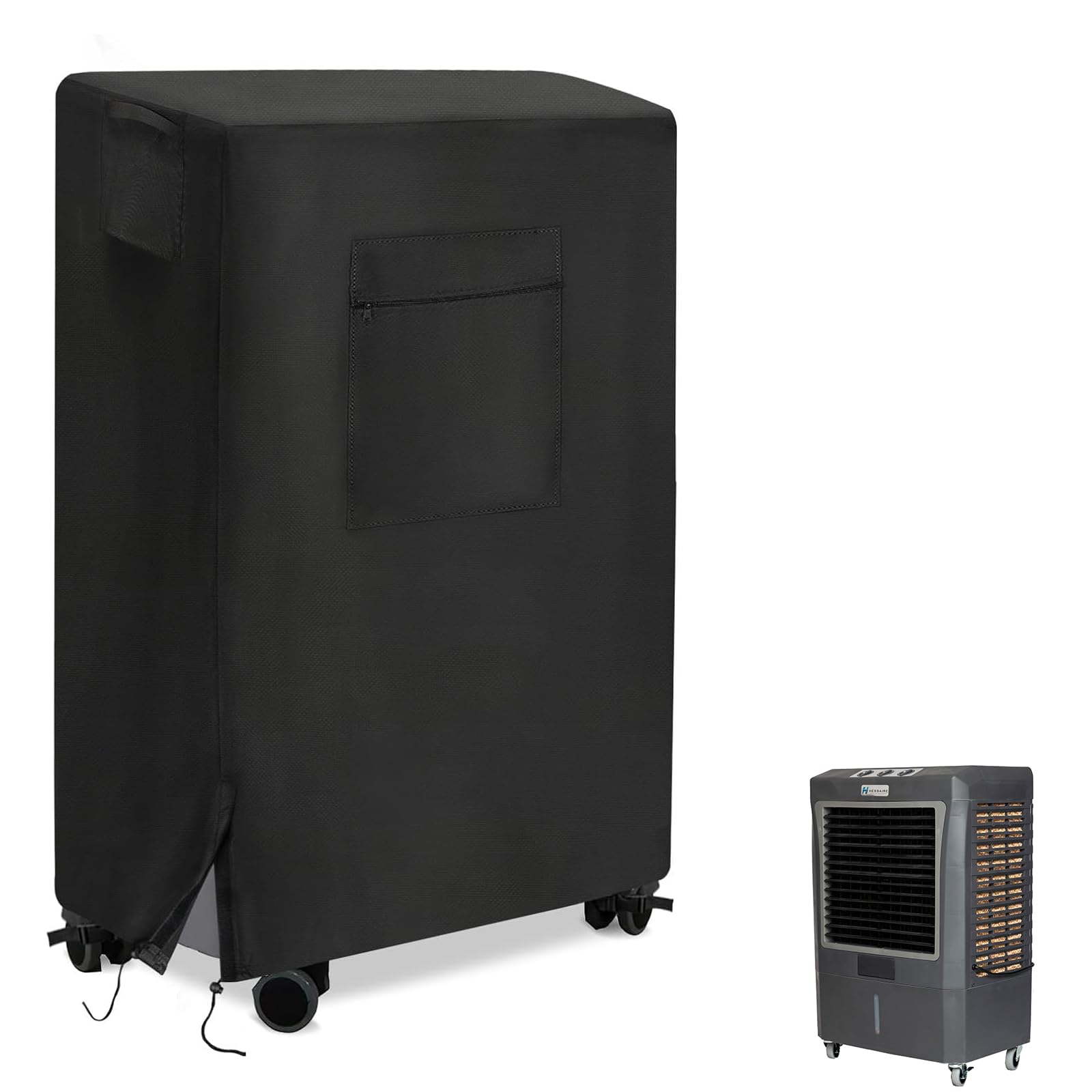 Waterproof Cover for Hessaire MC37M/MC37A/MC37V 3100 CFM Portable Evaporative Cooler - Outdoor Protection for Swamp Cooler, Air Conditioner - Perfect for Patio, Garage, and Backyard Use