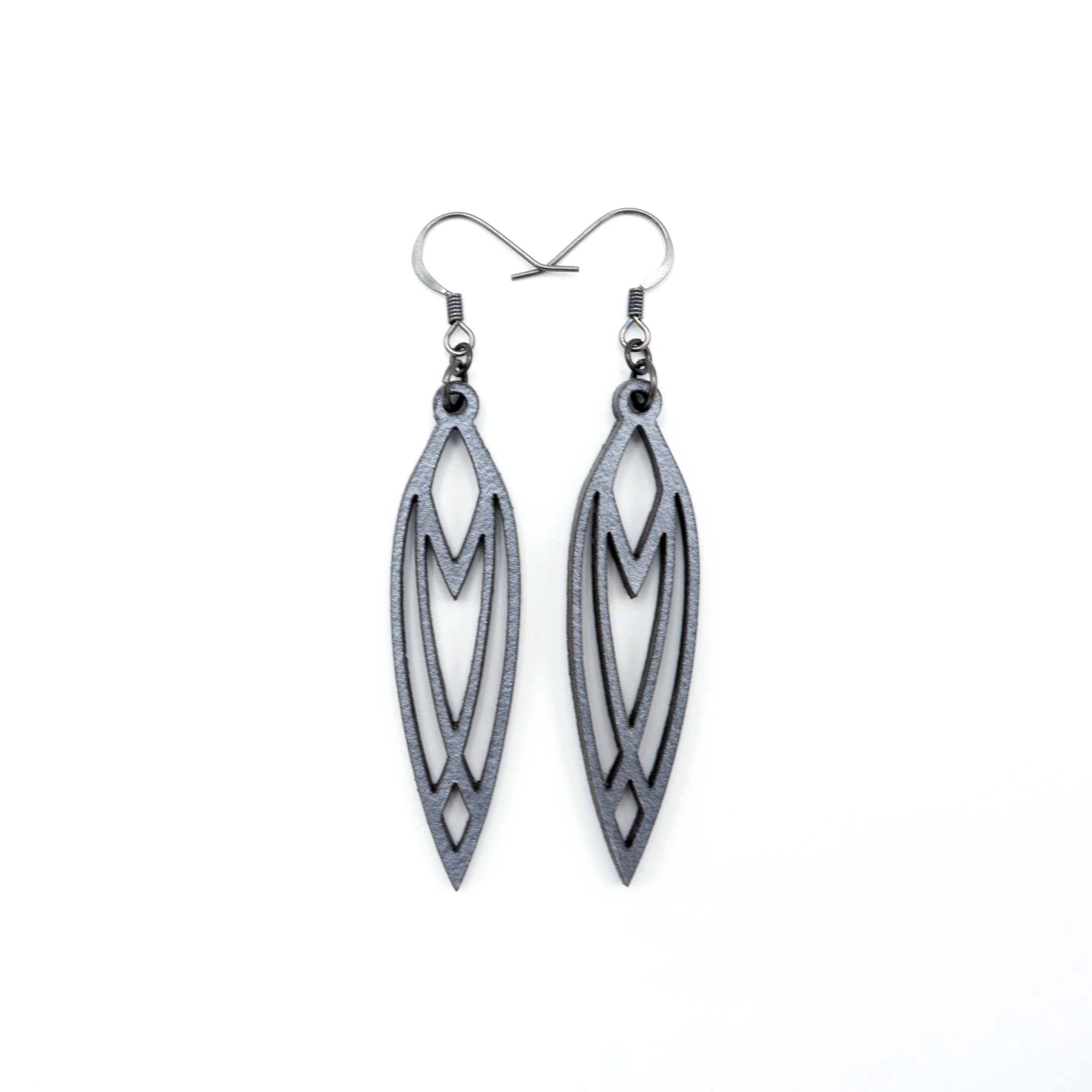 Totem 04 Silver Leather Earrings for Women - Boho Chic Handmade Dangle Earrings - Perfect for Festivals, Parties & Everyday Wear