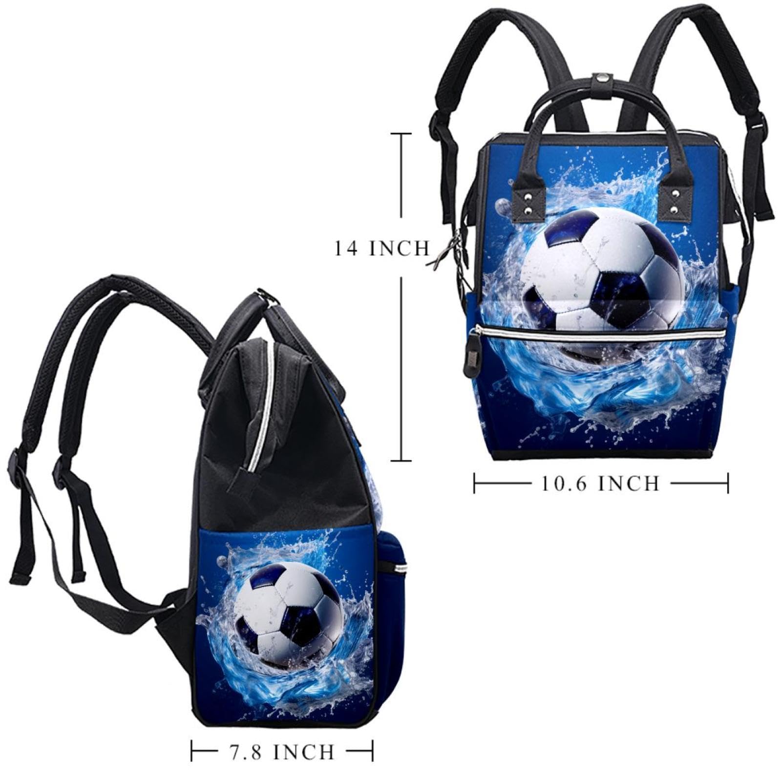 Best Travel & Work Backpack - Waterproof Blue Ocean Design for Men & Women | Perfect for Commuting, Hiking, Gym & Business Trips