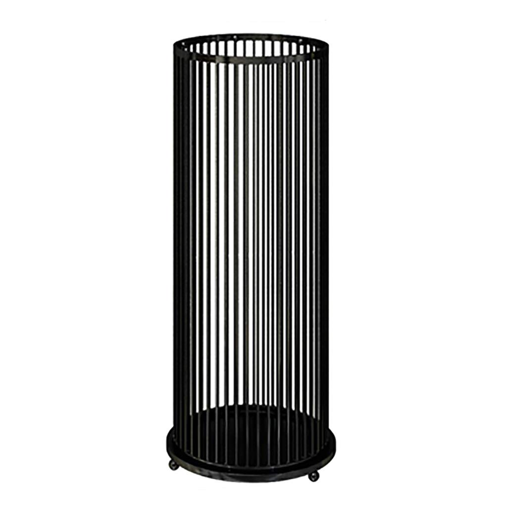 Modern Black 23-Inch Tall Wire Umbrella Stand - Cylinder Umbrella Holder for Tall & Short Umbrellas, Walking Canes - Perfect for Entryway, Porch, Office & Home Decor