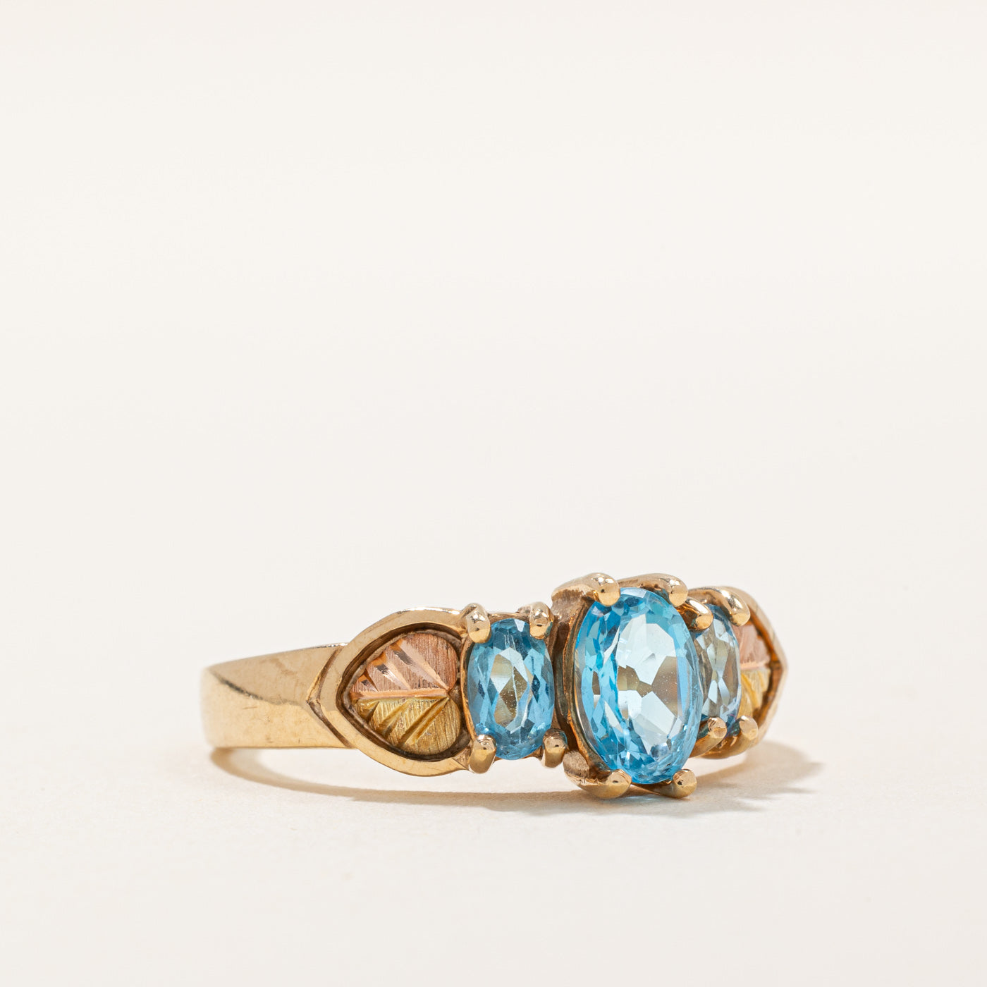 1.50ctw Two Tone Blue Topaz Ring for Women - Size 9 | Elegant Birthstone Jewelry Gift for Anniversary, Birthday & Special Occasions