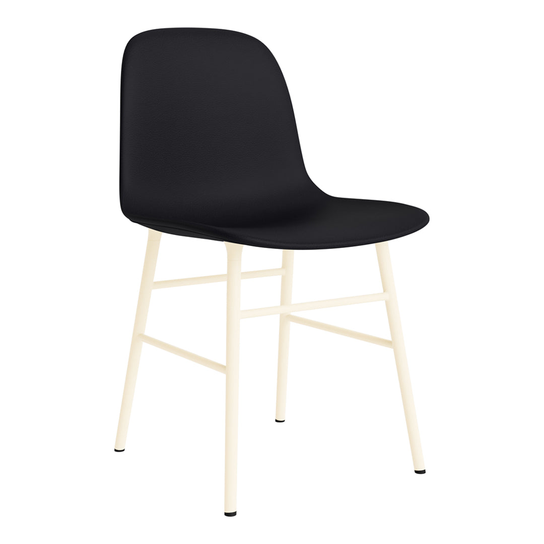 Modern Form Chair with Sturdy Metal Legs & Soft Upholstery - Perfect for Home Office, Living Room & Dining Room Decor