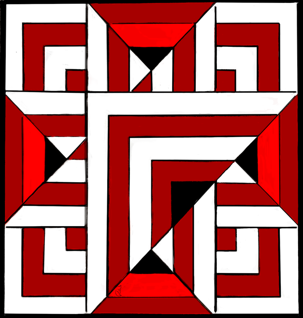 Escheresque Red HS - Premium Quality Home Decor for Modern Living Rooms & Bedrooms | Unique Geometric Design for Stylish Interiors