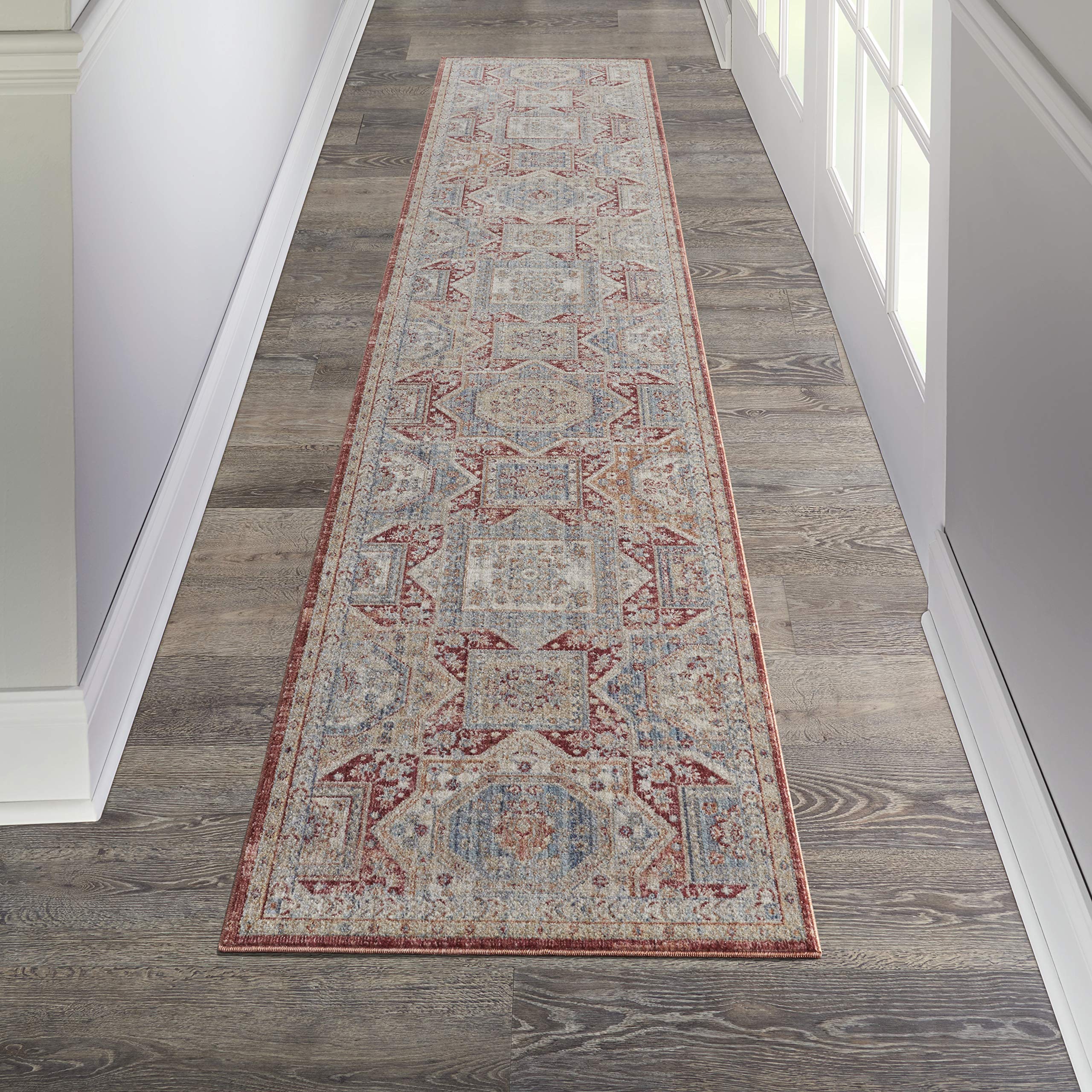Nourison Enchanting Home Farmhouse & Country Blue/Brick 2'7