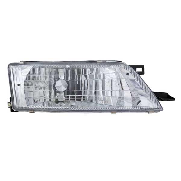 Compatible with 1997-1999 Nissan Maxima Front Right Passenger Side Halogen Headlight Assembly with Bulb - Perfect for Night Driving & Replacement