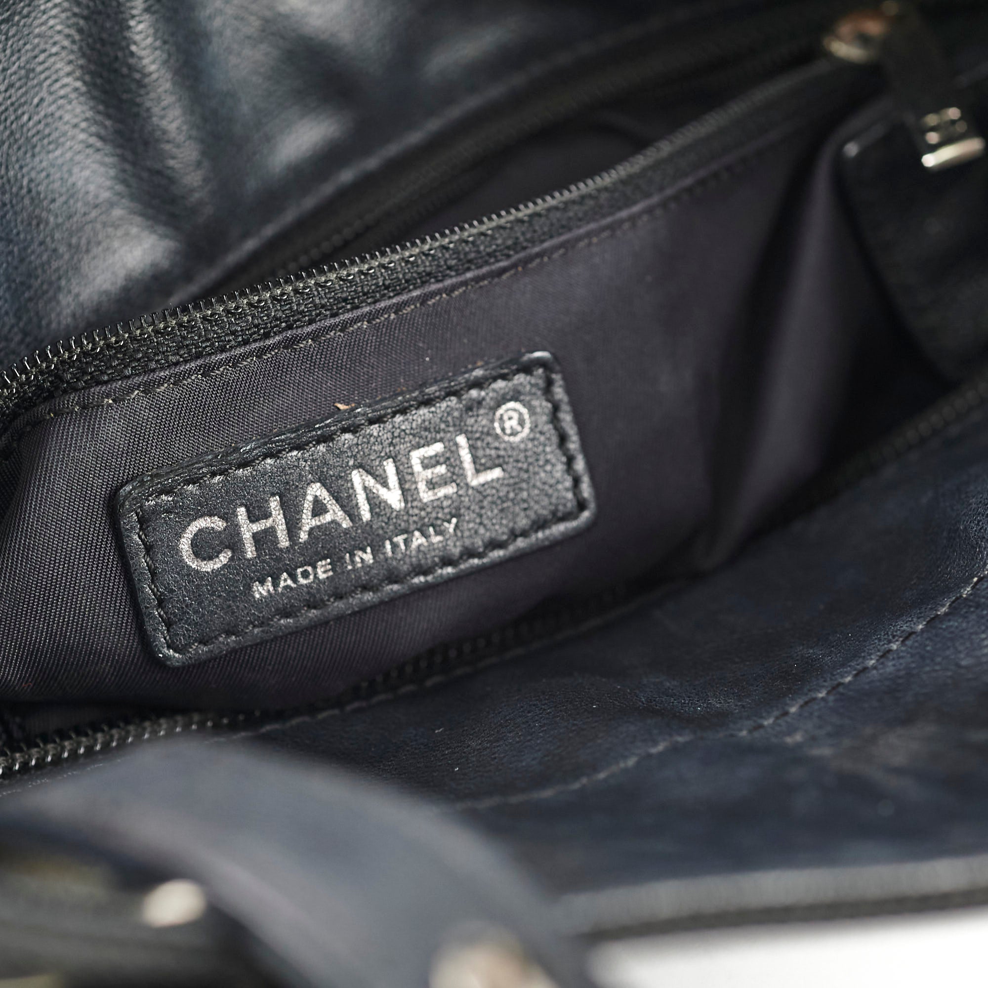 Chanel Paris Biarritz Small Black Leather Tote Bag - Authentic 2008/2009 Collection | Luxury Designer Handbag for Women, Work, Travel & Everyday Use
