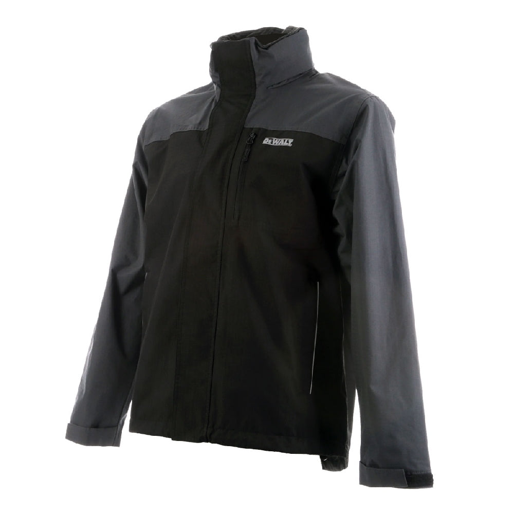 DeWalt Storm Waterproof Jacket for Men - Heavy Duty Waterproof Work Jacket with Hood - Windproof & Breathable for Construction, Outdoor Work, Hiking & Rainy Weather