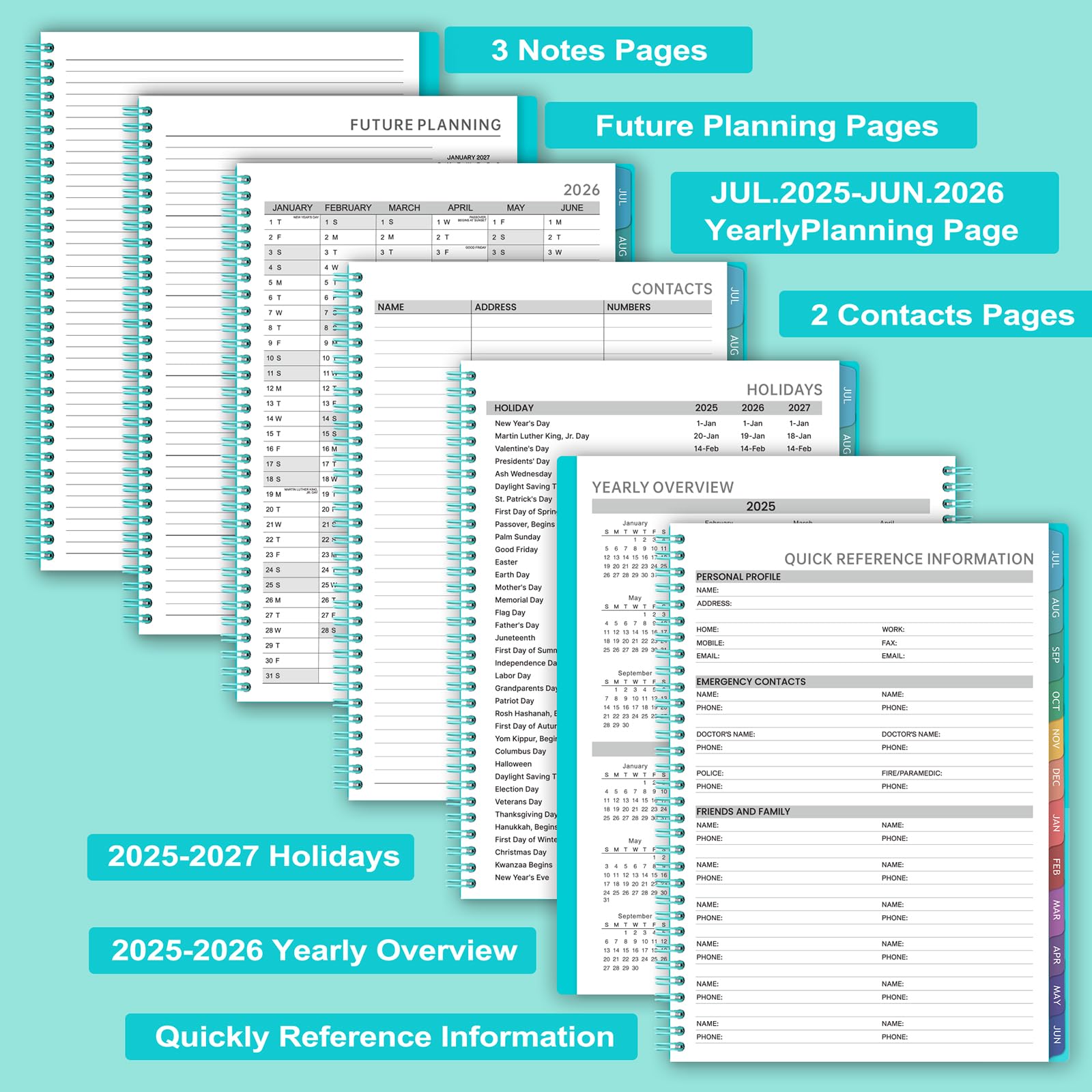 2025-2026 Weekly Planner with Spiral Binding - 9