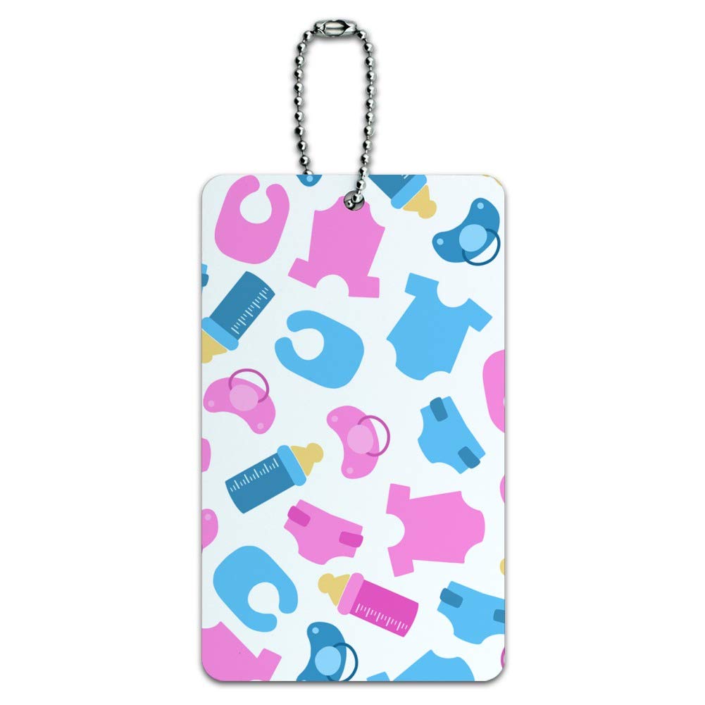 Adorable Baby-Themed Luggage Tags - Cute Patterned Suitcase ID Tags for Carry-On Bags | Perfect for Travel, Daycare, and School Backpacks