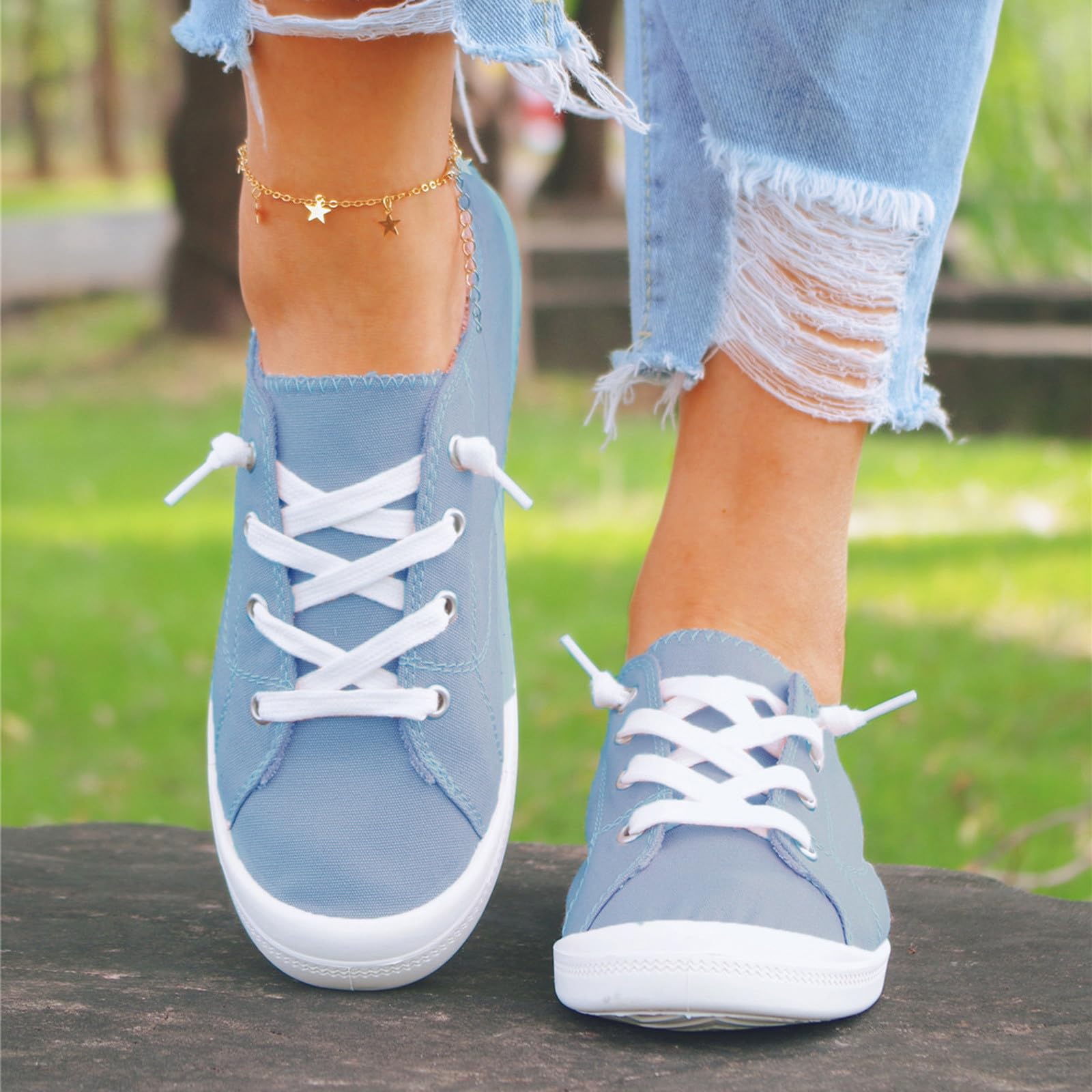 **Women's Lightweight Walking Shoes - Comfortable Slip-On Gym Sneakers with Air Cushion for Running & Walking | Perfect for Workouts, Travel & Everyday Wear**
