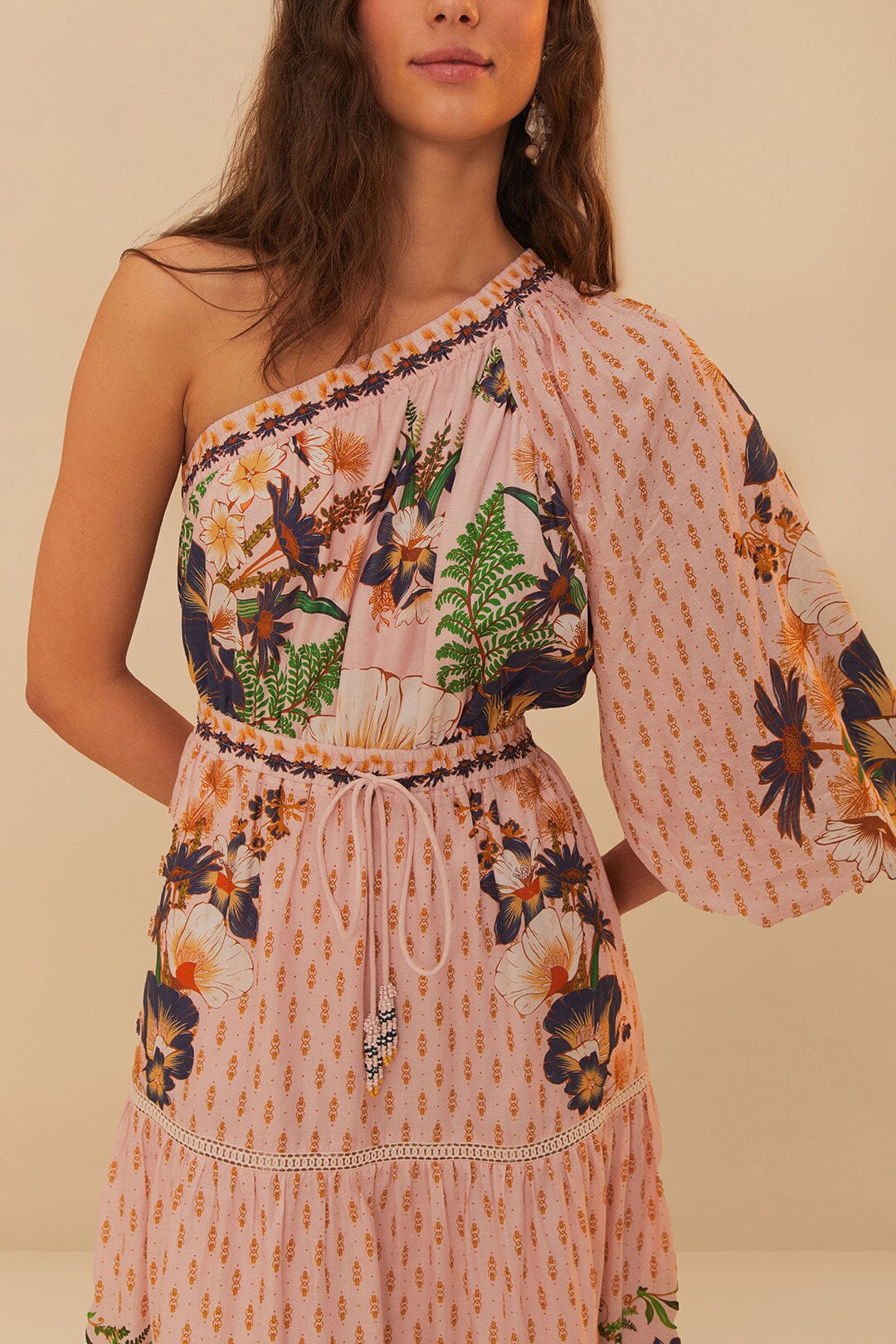 Farm Rio Pink Dream Garden Dress - Floral Print Summer Maxi Dress for Women | Beach Vacation, Boho Festival, Casual Outing