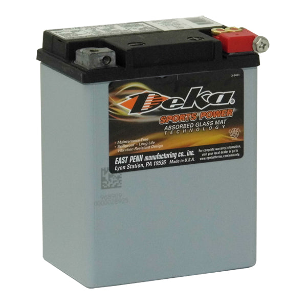 Deka ETX15L AGM Powersports Battery - High-Performance Motorcycle & ATV Battery for Reliable Starting Power | Ideal for Off-Road, Racing & Daily Commuting