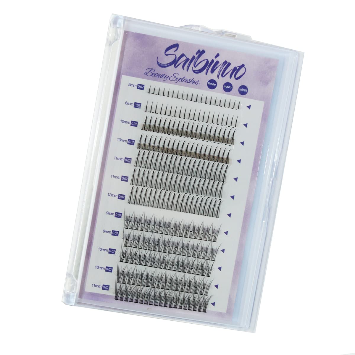Premium 240-Piece Mixed False Eyelash Set - C Curl Extensions (5-6mm), Fairy A-Shape (10-12mm) & Fish Tail (9-11mm) Natural Clusters - Individual Lashes for Lower Bottom Lash - Perfect for Bridal, Party & Everyday Glam Makeup Looks