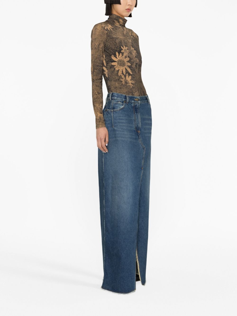 Darkpark Women's Blue Skirt - Stylish & Comfortable A-Line Skirt for Casual Wear, Office & Outings