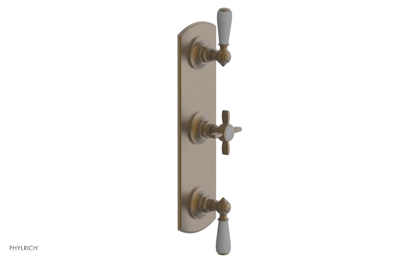 Jamestown Thermostatic Shower Valve with Dual Volume Control - Grey Accents (Model 4-740) for Modern Bathroom & Spa Experience