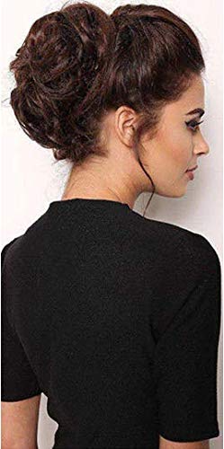Majik Elastic Stretchable Curly Wavy Frill Hair Extensions for Juda Maker & Ponytails - Black Mix Color | Messy Boho Hairstyles for Parties, Weddings & Cosplay