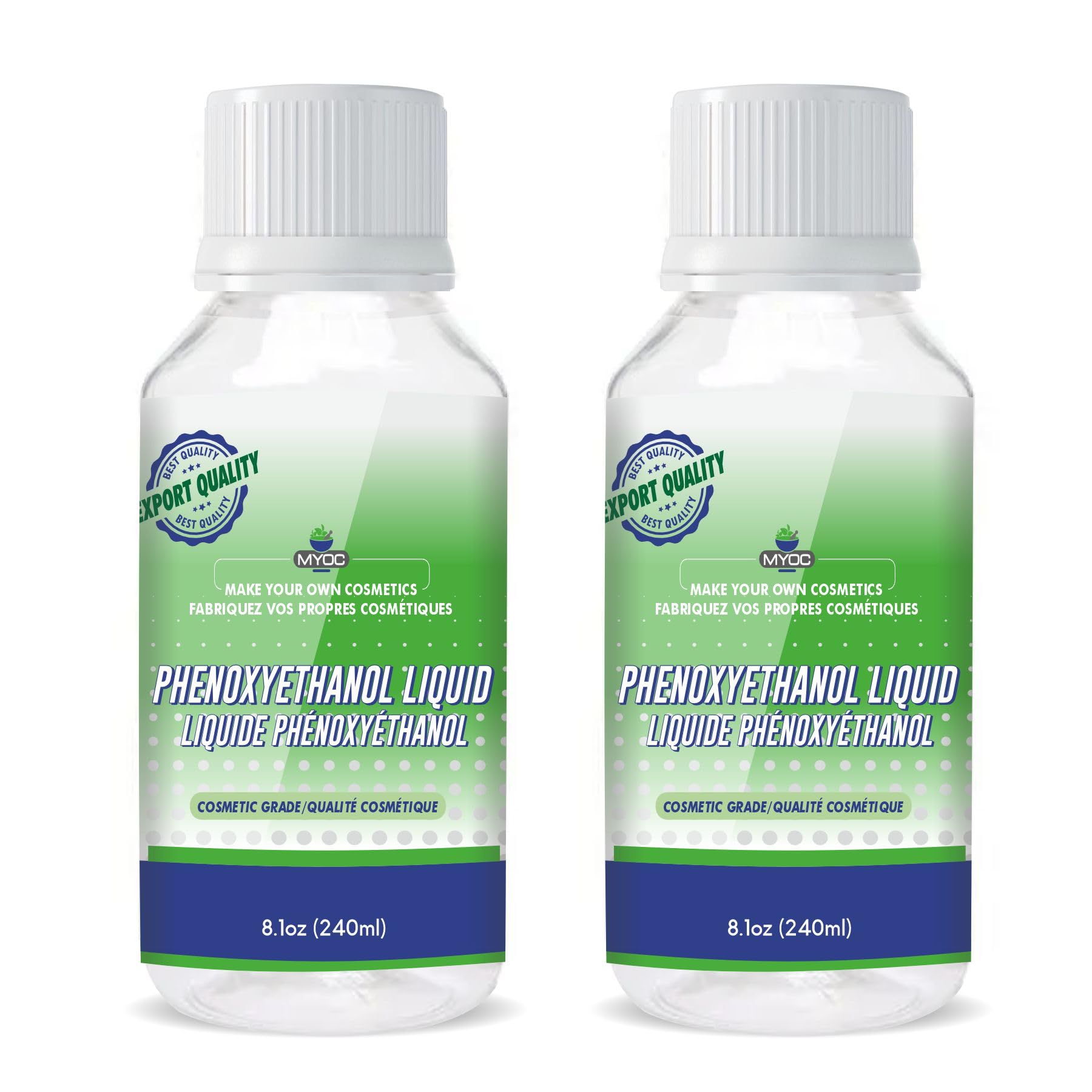 Phenoxyethanol Liquid 240ml - 2 Pack for Cosmetics & Skincare