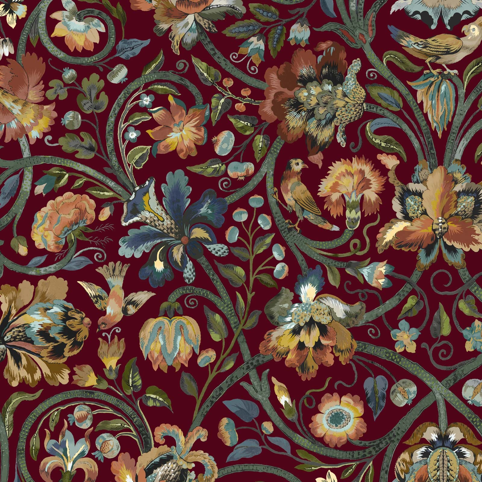 GAIA Premium Self-Adhesive Wallpaper - Vermillion Sample Roll for Home Decor, Living Room, Bedroom & Office Renovation