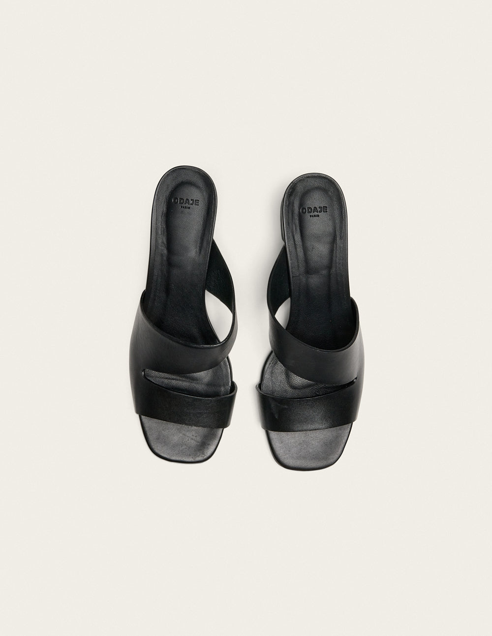 Black Leather Mules Fika - Comfortable Slip-On Shoes for Women, Perfect for Casual Outings, Office Wear & Everyday Comfort
