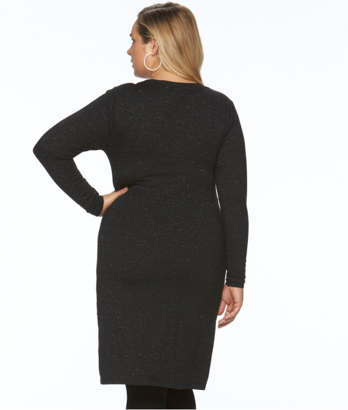 Plus Size Knit Wrap Dress for Women - Casual & Office Wear