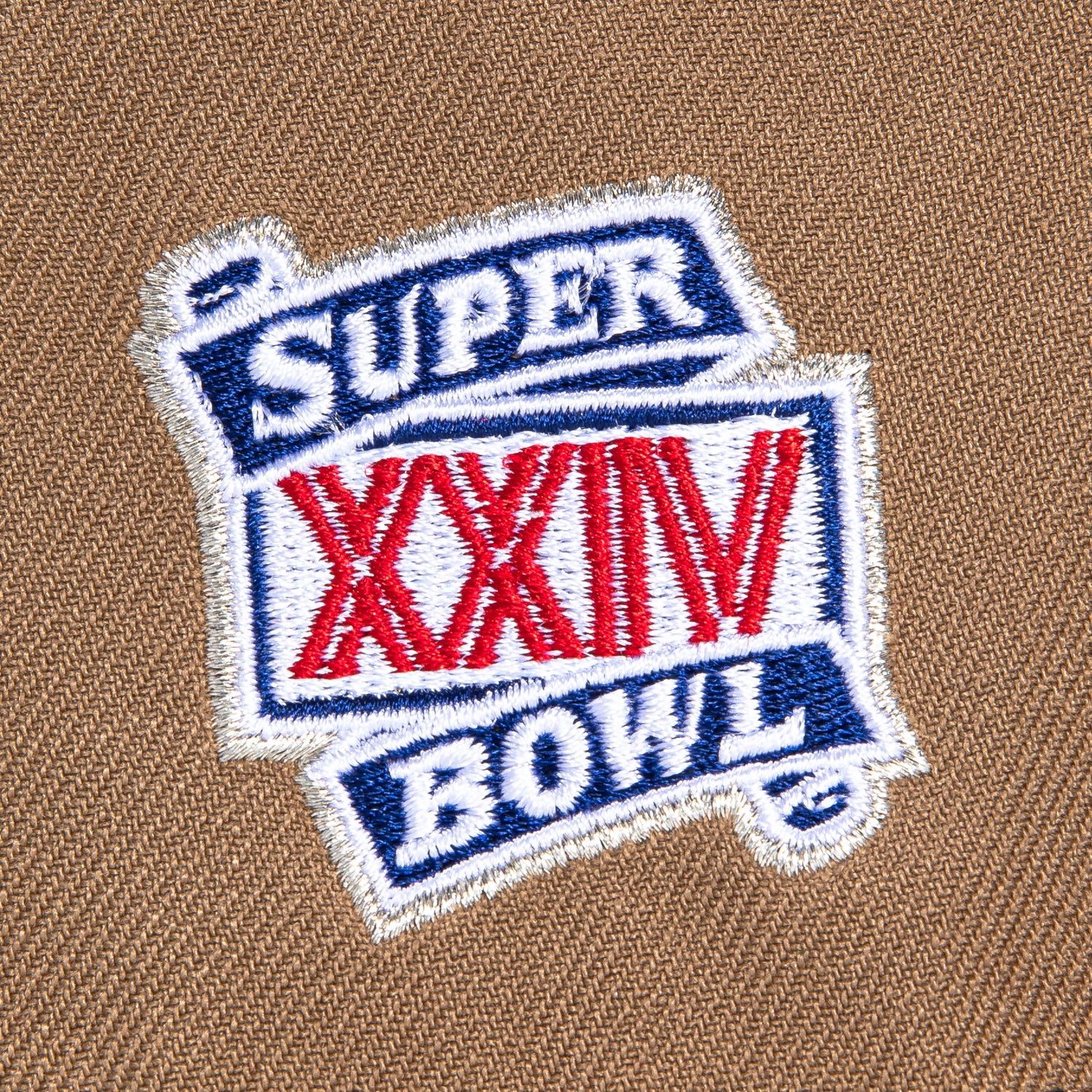 New Era 59Fifty San Francisco 49ers 1990 Super Bowl Patch Snapback Hat - Khaki & Red - Official NFL Licensed Cap for Football Fans & Collectors - Perfect for Game Day, Tailgating, and Sports Memorabilia Display