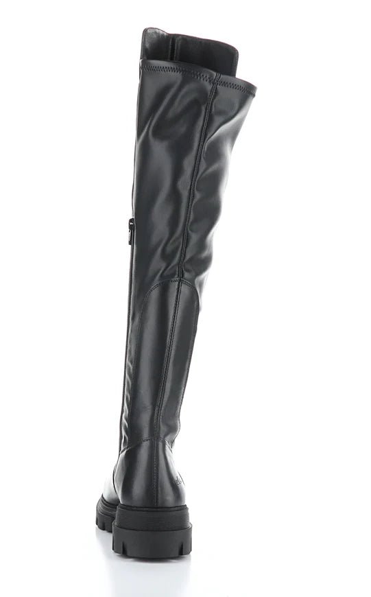 Waterproof Black Over The Knee Boots for Women - Fashionable Winter & Rain Boots for Outdoor Activities, Parties and Cosplay