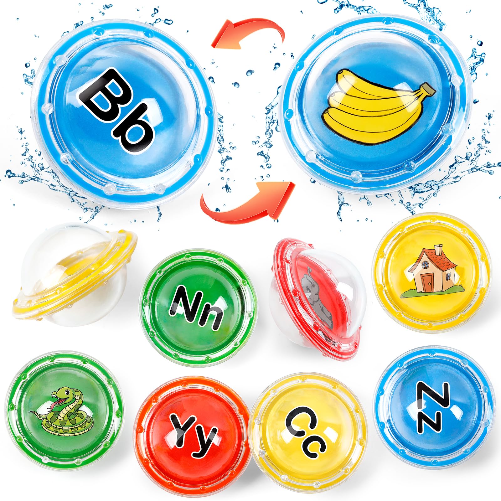 **Floating Alphabet Bath Toys for Toddlers - ABC Learning Letters, Sensory Water Play for Baby & Kids - Perfect for Pool, Bathtub & Shower Fun**