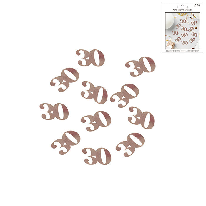 Rose Gold 30 Confetti