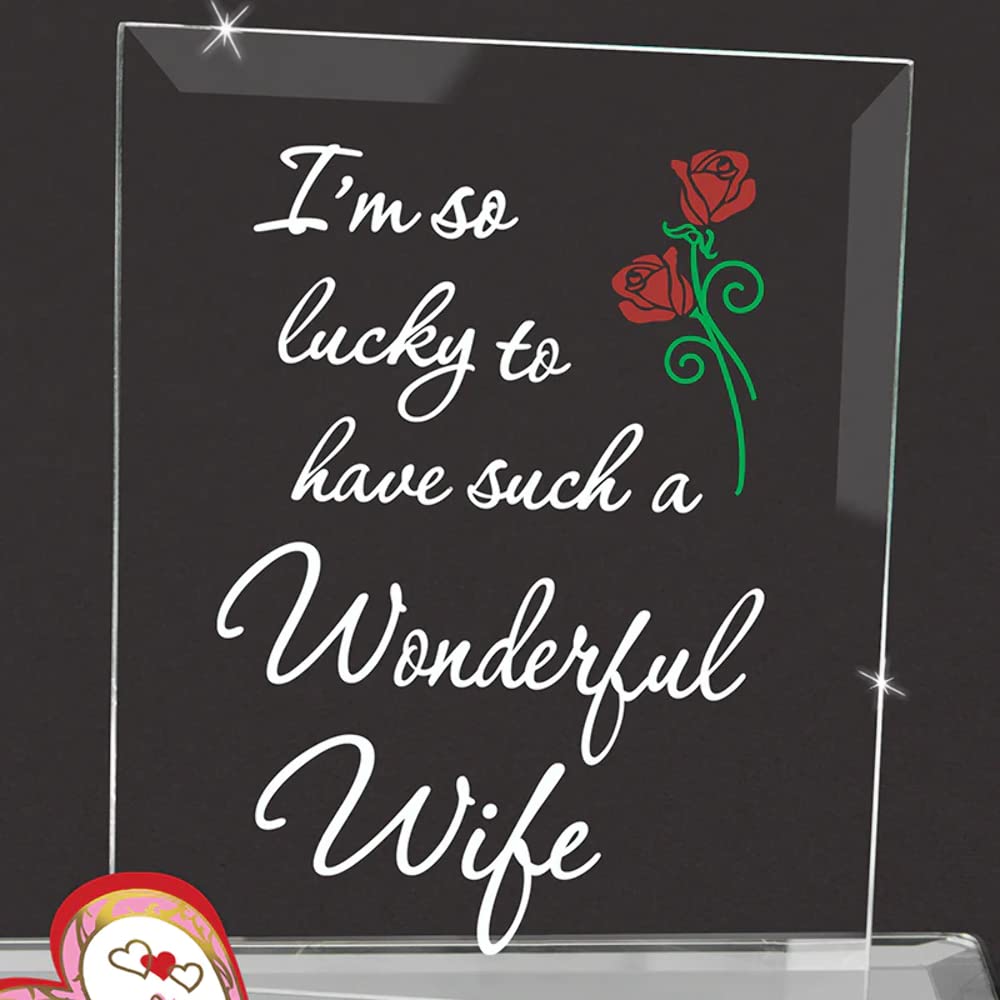 Glass Baron Red Rose Figurine - Elegant Home Decor Gift for Wife, Anniversary, Wedding, Valentine's Day | Perfect for Display in Living Room, Bedroom, or Office Desk