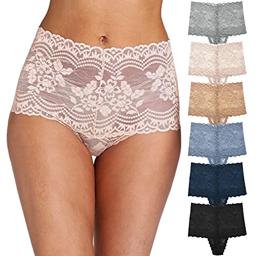 6 Pcs All Lace Thong