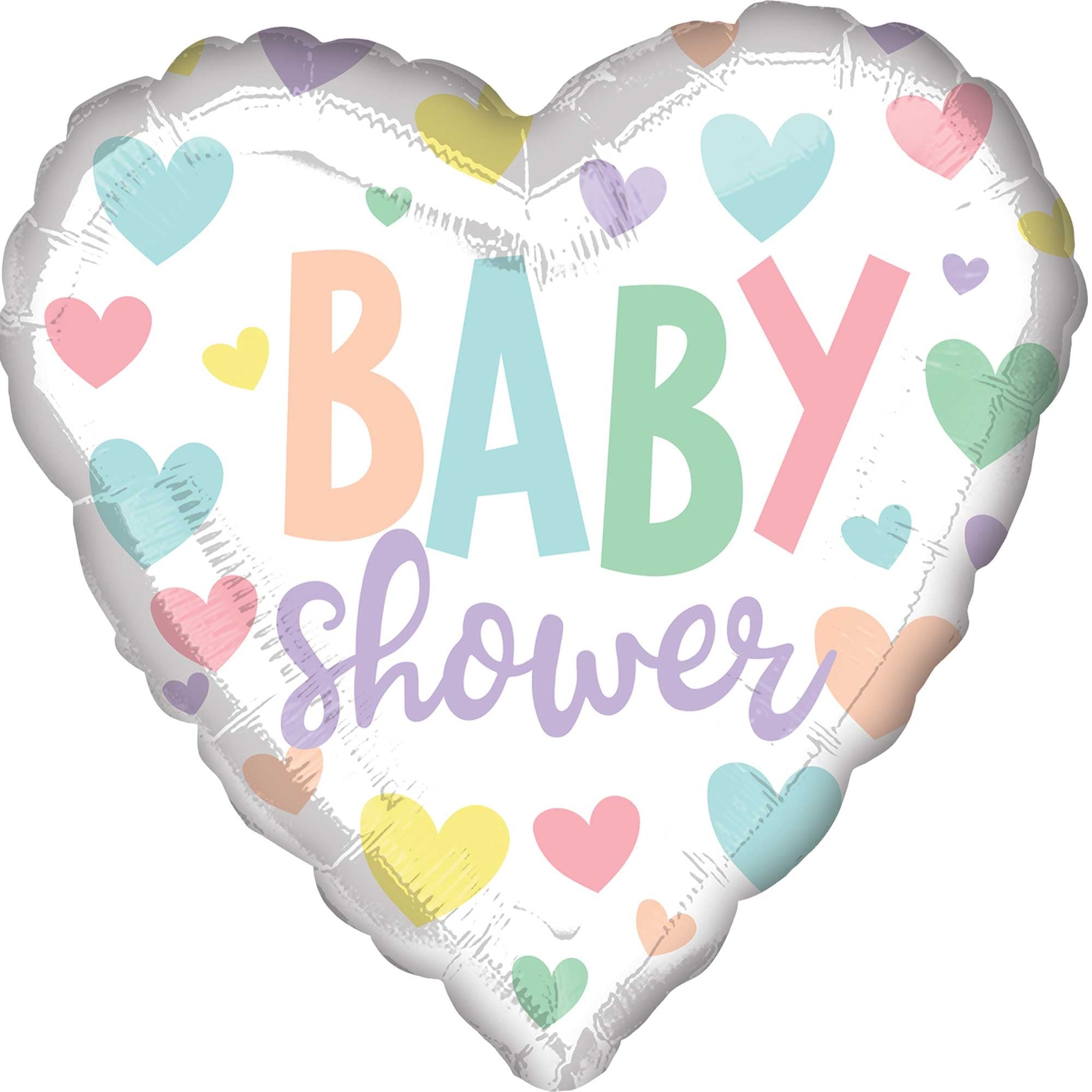 45cm Standard HX Baby Shower Love Balloon - Pink & White Latex Balloons for Gender Reveal, Baby Shower Decorations, Birthday Parties & Nursery Room Decor