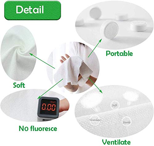 50 Pack Mini Compressed Towels - Portable Disposable Cotton Coin Tissues for Travel, Camping, Hiking, Sports, Beauty Salon & Home Use | Lemon Scented | Compact & Hygienic for Outdoor Adventures, Gym, Makeup Removal & Emergency Cleaning